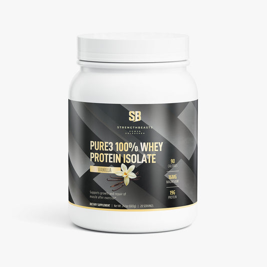 Pure3 100% Whey Protein Isolate (Vanilla) StrengthBeasts