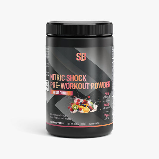 Nitric Shock Pre-Workout Powder (Fruit Punch) StrengthBeasts