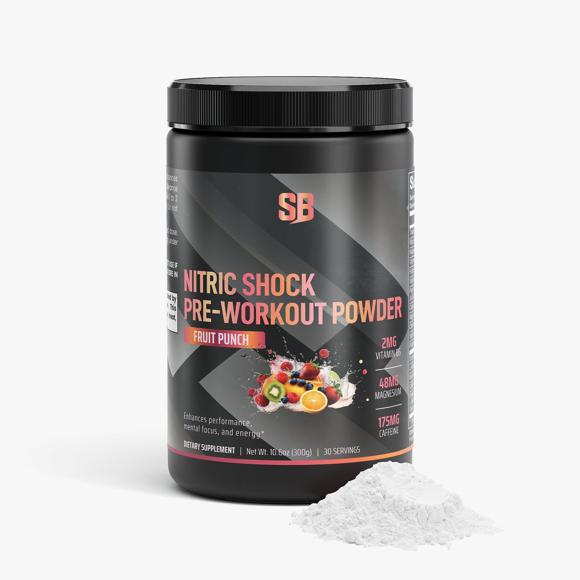 Nitric Shock Pre-Workout Powder (Fruit Punch) StrengthBeasts