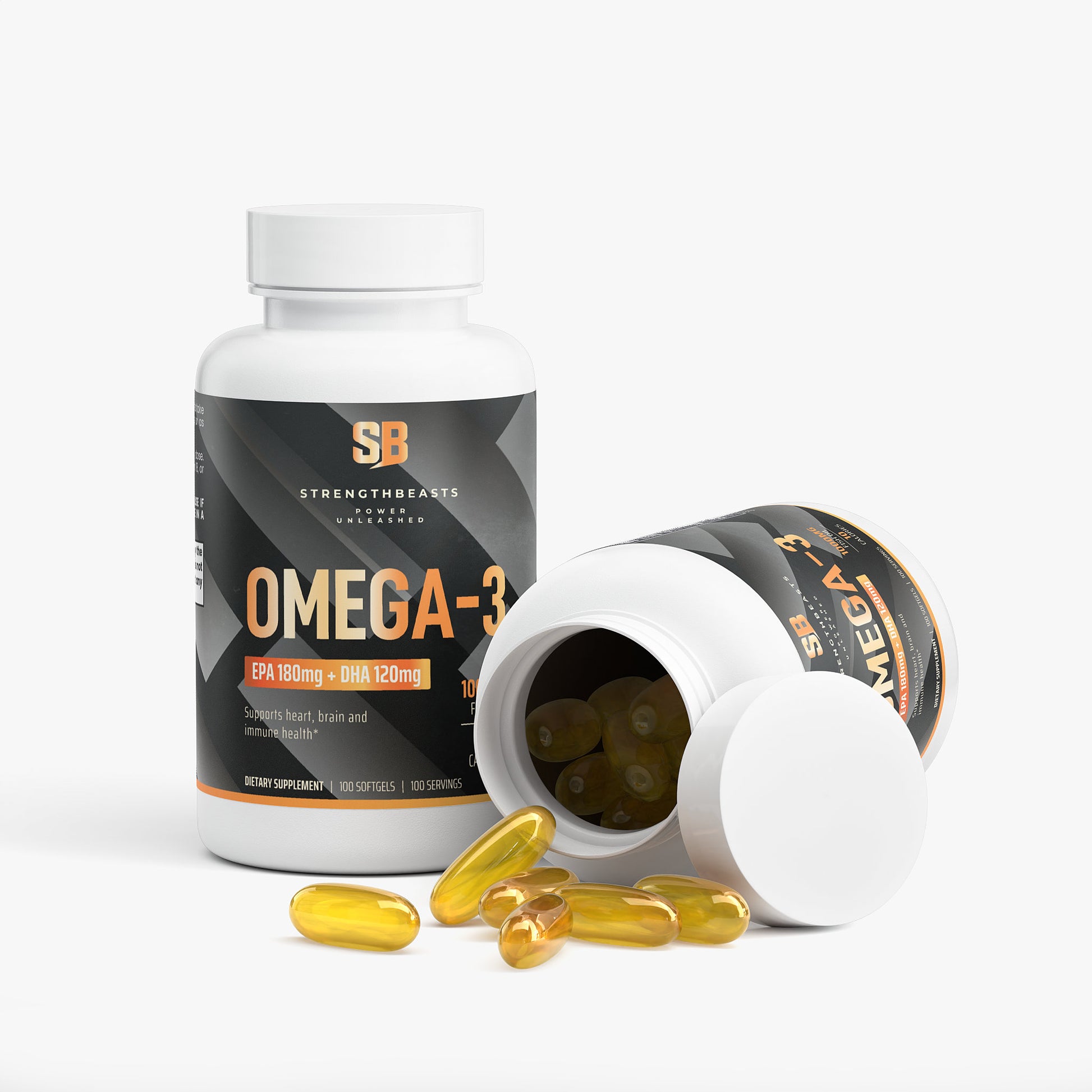Omega-3 EPA 180mg + DHA 120mg StrengthBeasts