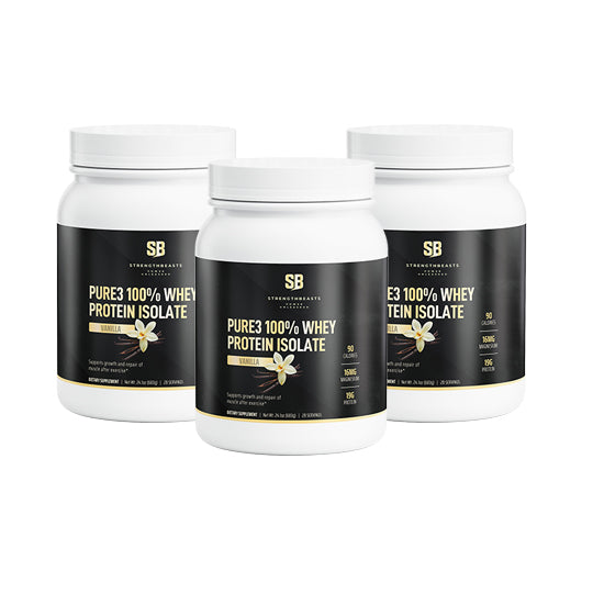 Pure3 100% Whey Protein Isolate (Vanilla) StrengthBeasts