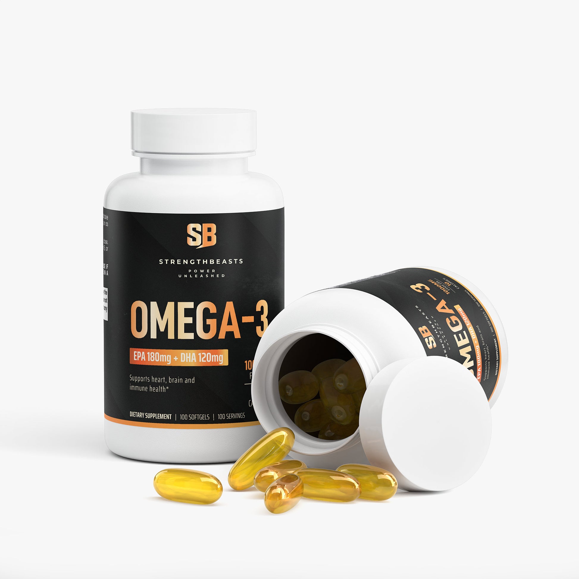 Omega-3 EPA 180mg + DHA 120mg StrengthBeasts
