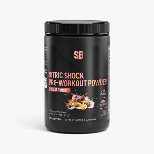 Nitric Shock Pre-Workout Powder (Fruit Punch) StrengthBeasts