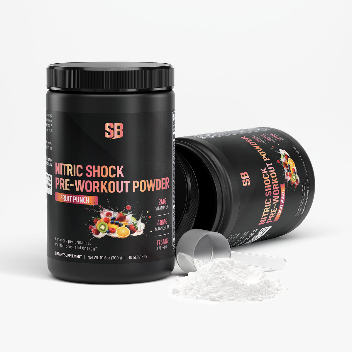 Nitric Shock Pre-Workout Powder (Fruit Punch) StrengthBeasts