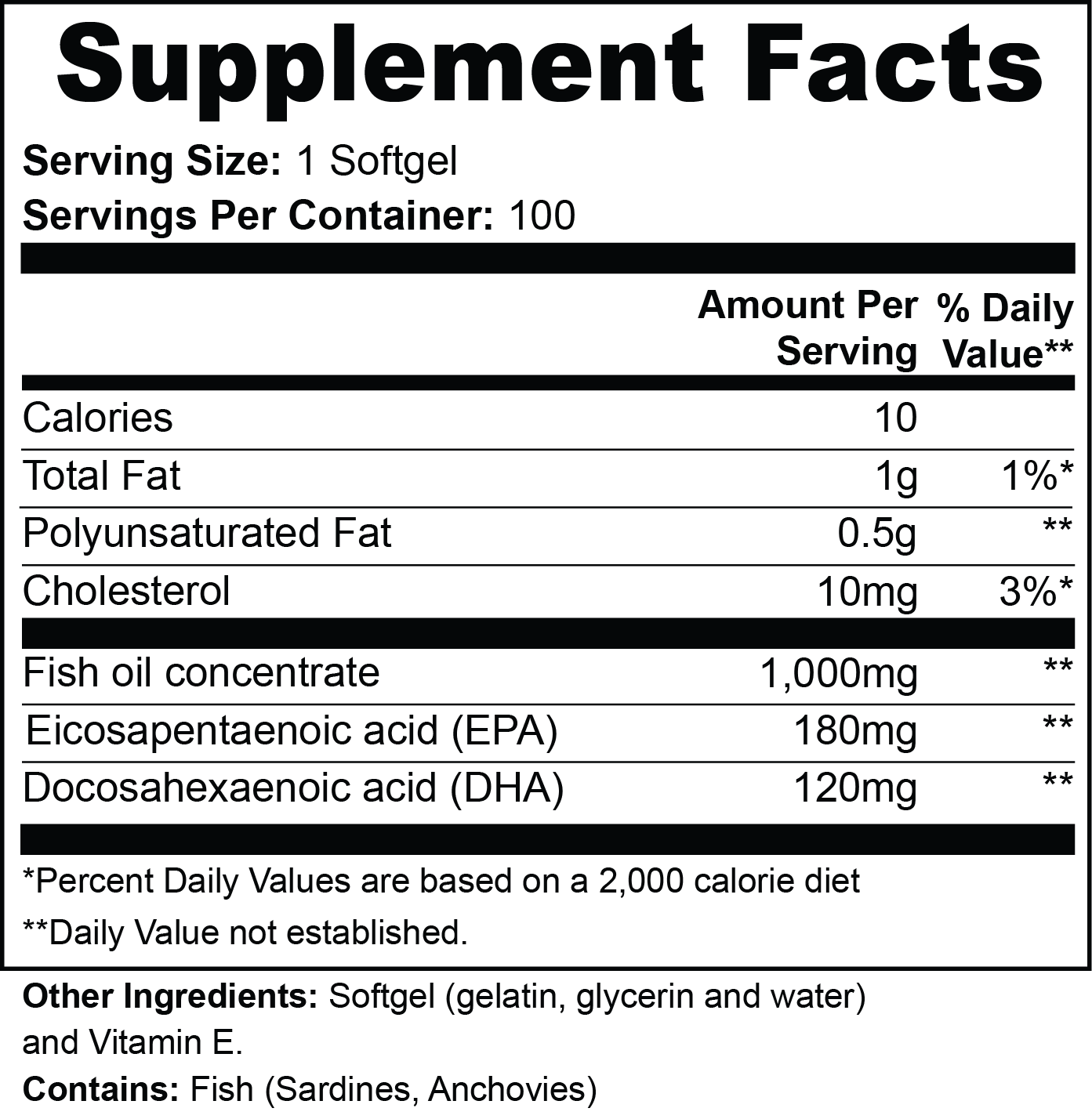 Omega-3 EPA 180mg + DHA 120mg StrengthBeasts